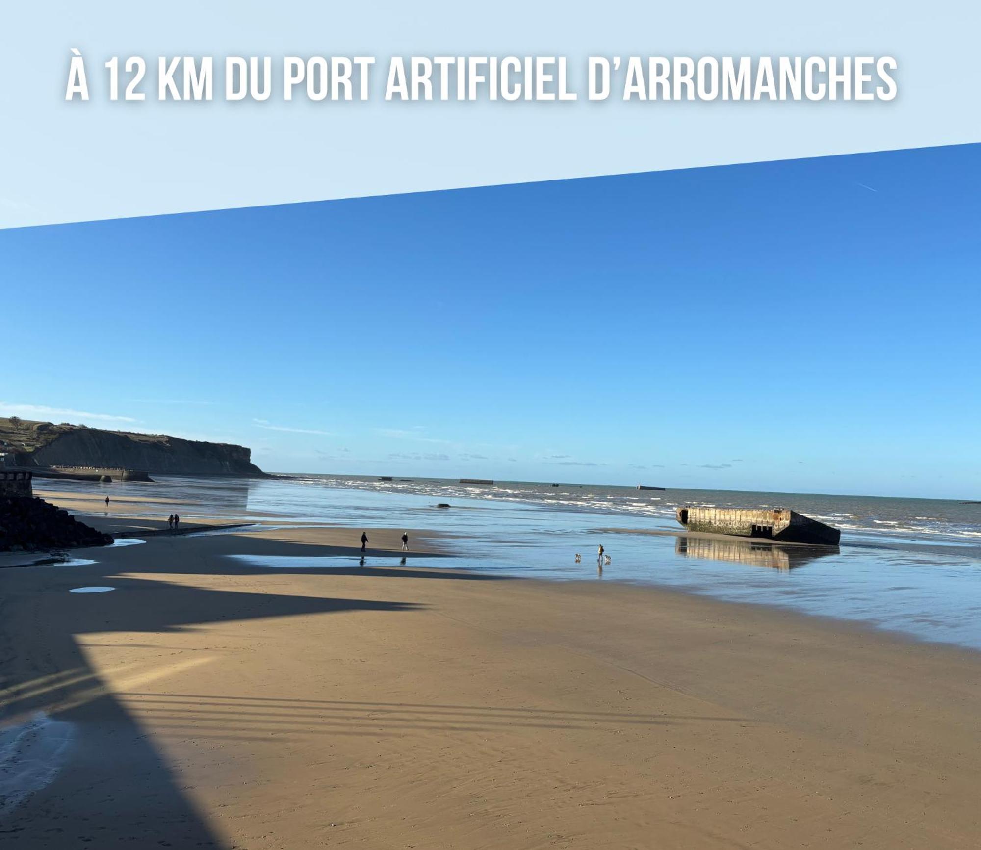 Le So Art, Grande Maison 4 Chambres, Terrain De Petanque, Grand Jardin Clos, Flipper, Babyfoot, Jeux Arcade, Ping Pong,1 Km Mer, Proche Golf, Port En Bessin, Bayeux Et Plages Du Debarquement, Adaptee Enfants Commes ภายนอก รูปภาพ